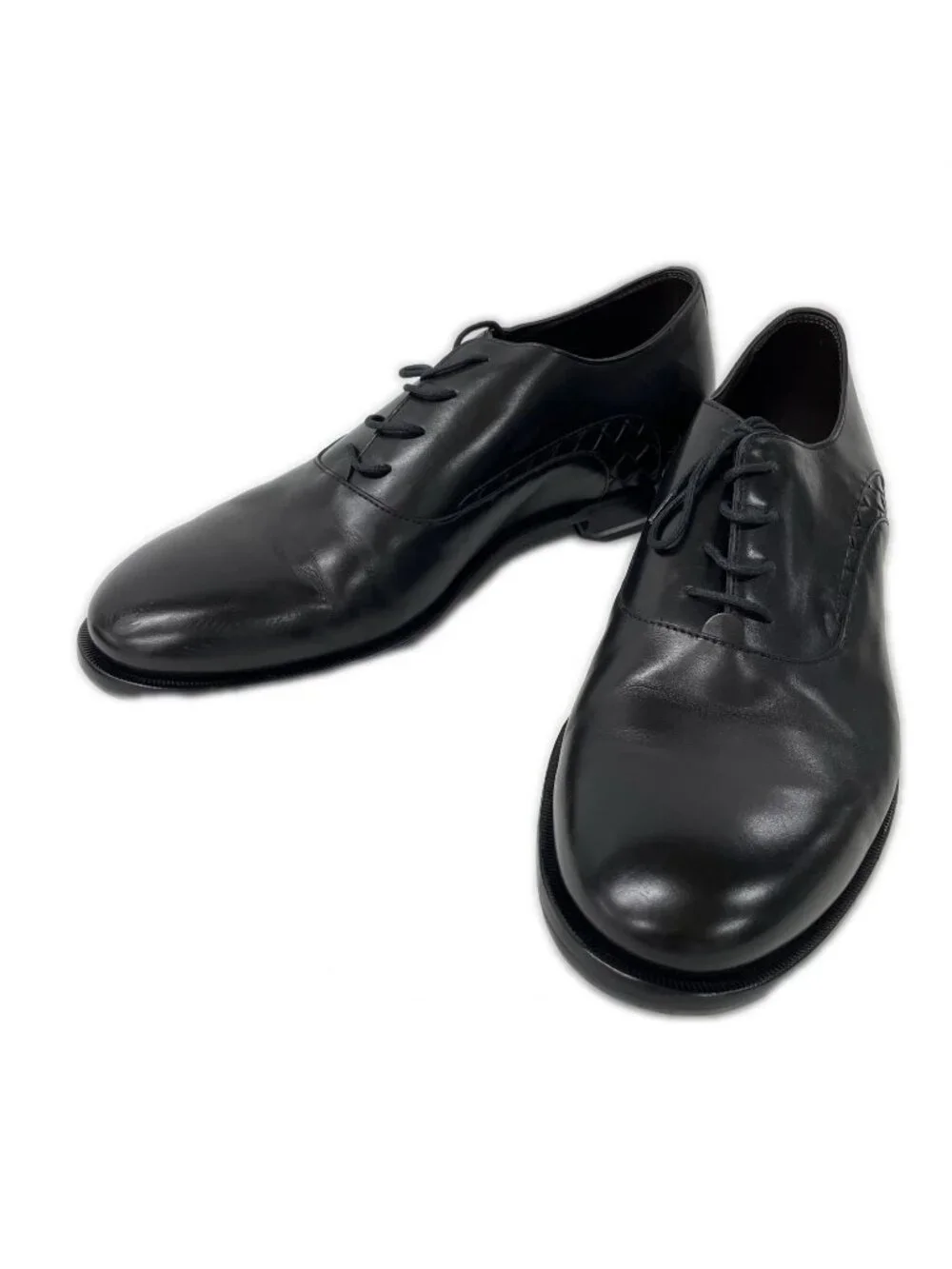 Bottega Veneta Leather Side Intrecciato Plain Toe Shoes